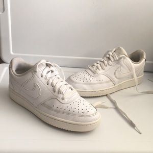 Nike leather fabric Court Vision white sneakers